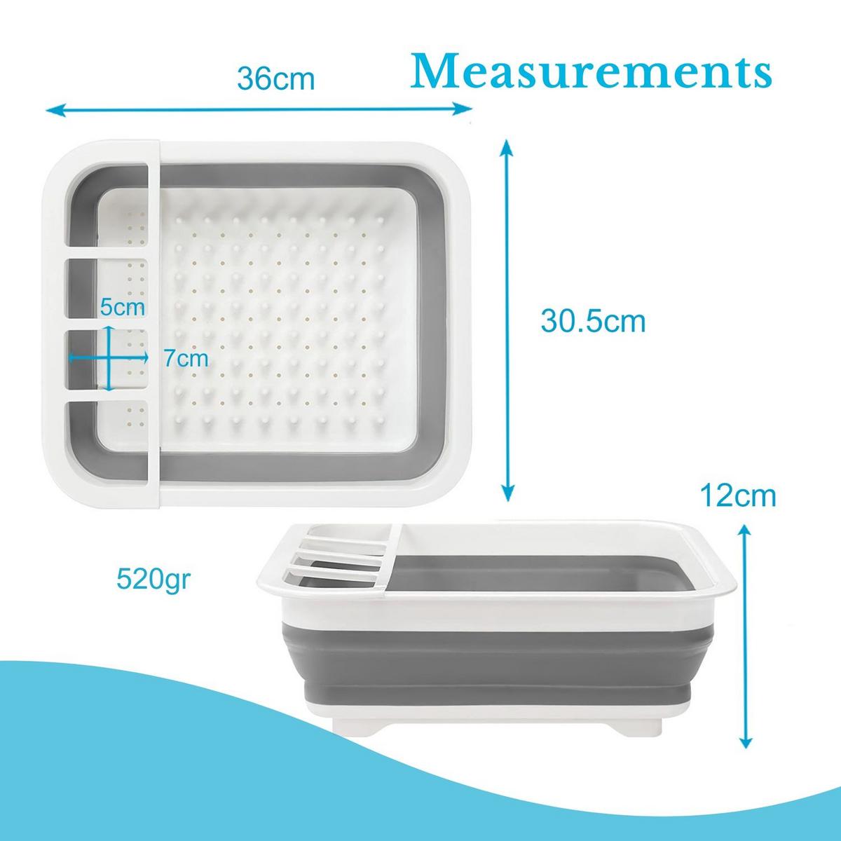 ABTROPFGESTELL Geschirrbox - Grau, Kunststoff (31.5/12.7/36cm) - Intirilife