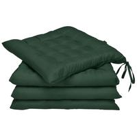 STUHLKISSEN Lea 40/40/5 cm Dunkelgrün 4tlg - Dunkelgrün, Textil (40/40cm) - Beautissu 