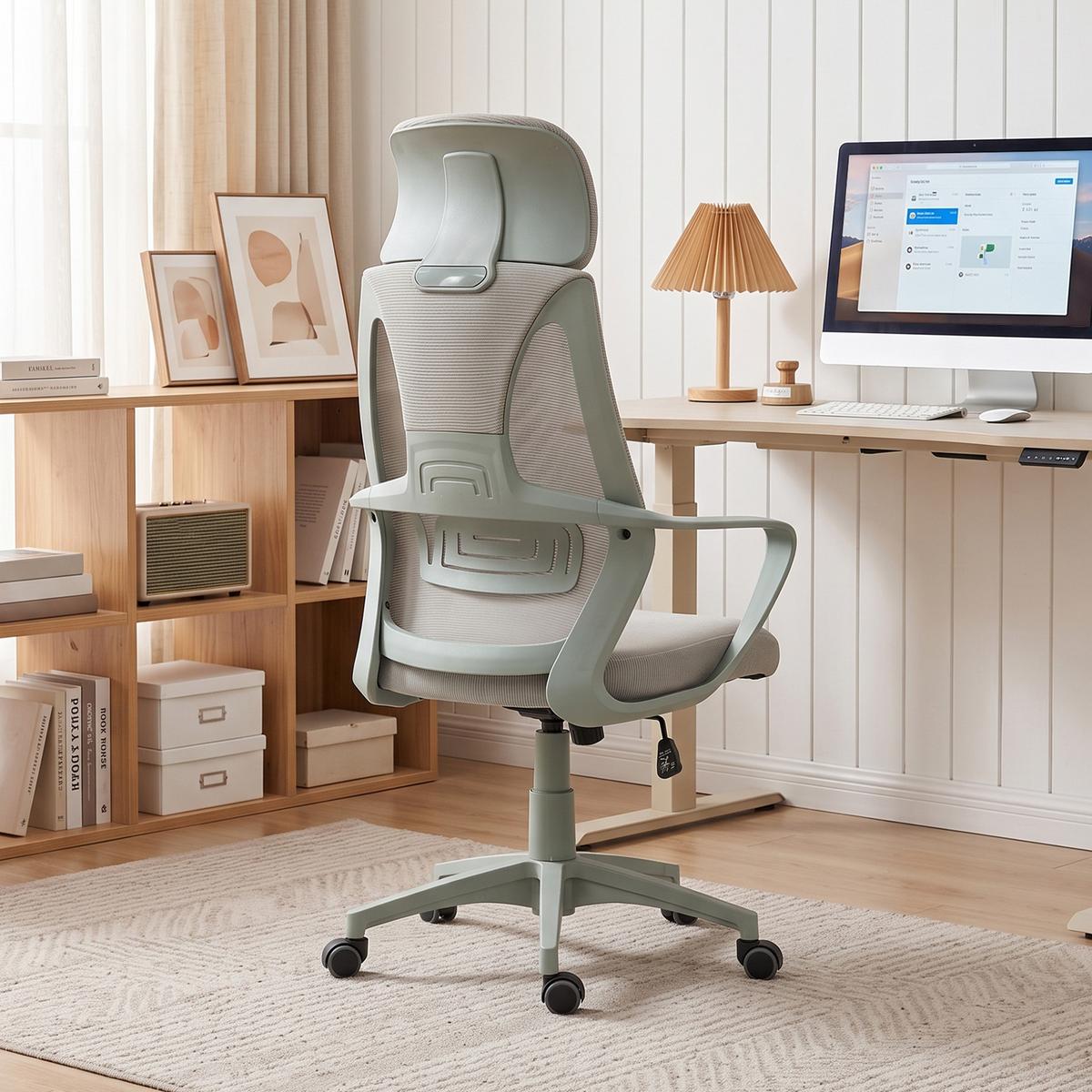BÜROSTUHL Mesh-Gewebe Grau - Grau, Kunststoff/Textil (55/126/64cm) - Vinsetto