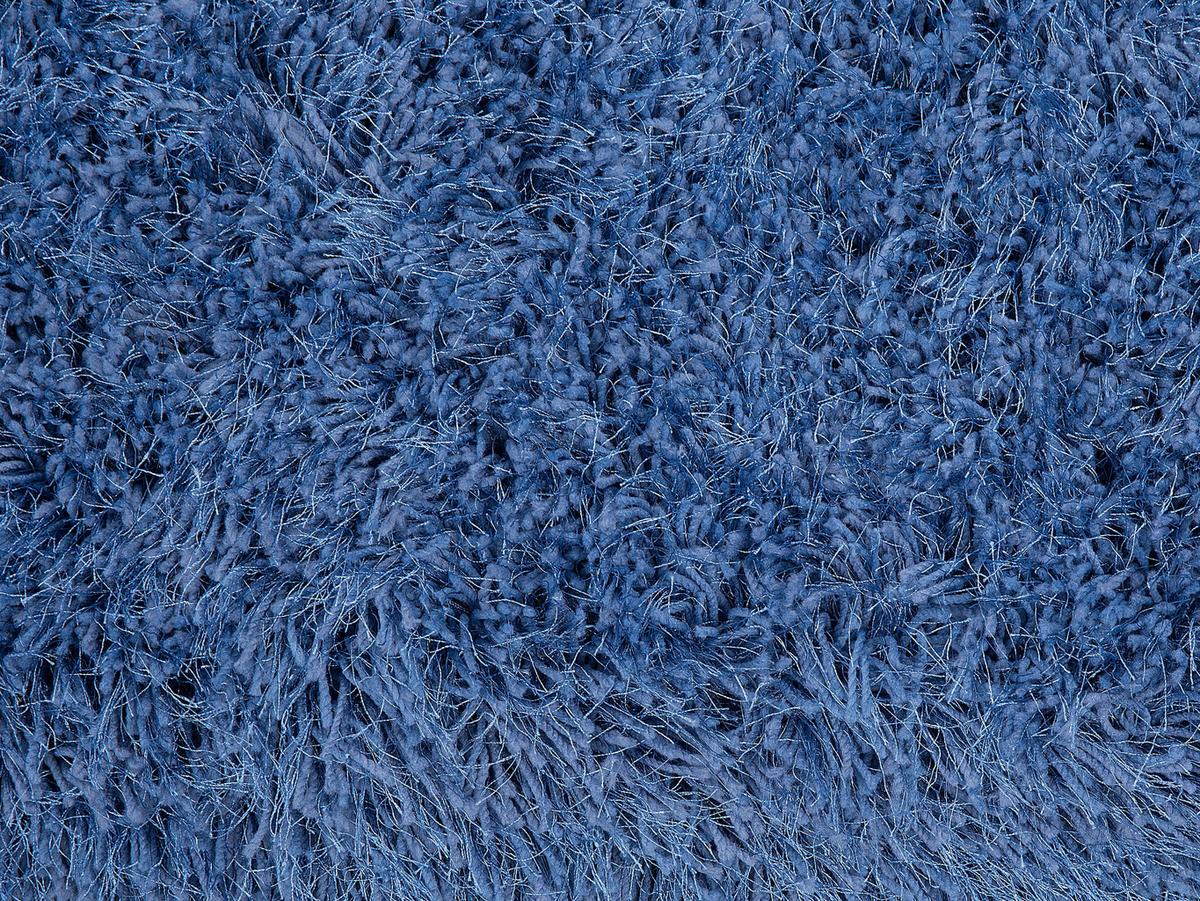 SHAGGY-TEPPICH Cide 140/140 cm - Blau, Kunststoff (140/140cm) - Beliani