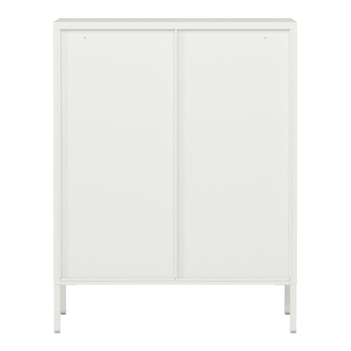 VITRINE Fauske - Weiß, Metall (80/101.5/40cm) - [en.casa]