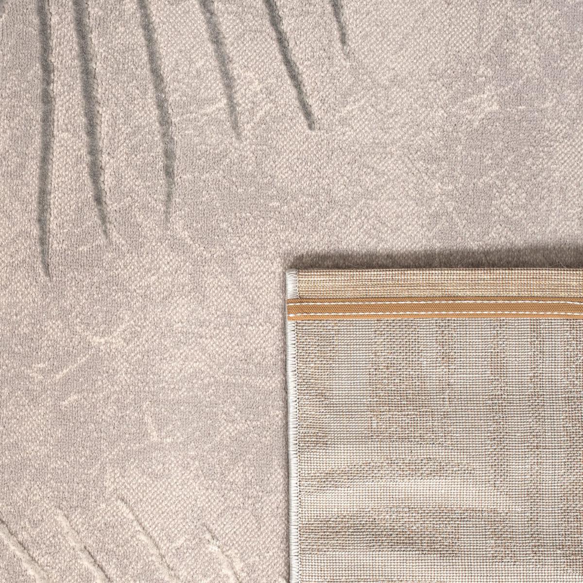 KURZFLORTEPPICH, mit Blätter-Motiv, Grau, 120 x 160 cm - Grau, Textil (160/120cm) - KADIMA DESIGN