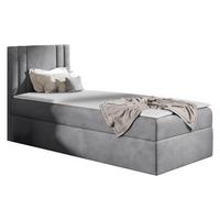 BOXBETT Carmen Mini, Seite zum Öffnen des Bettkastens: Links - H3 - Silberfarben, Holz (80/200cm) - MIRJAN24