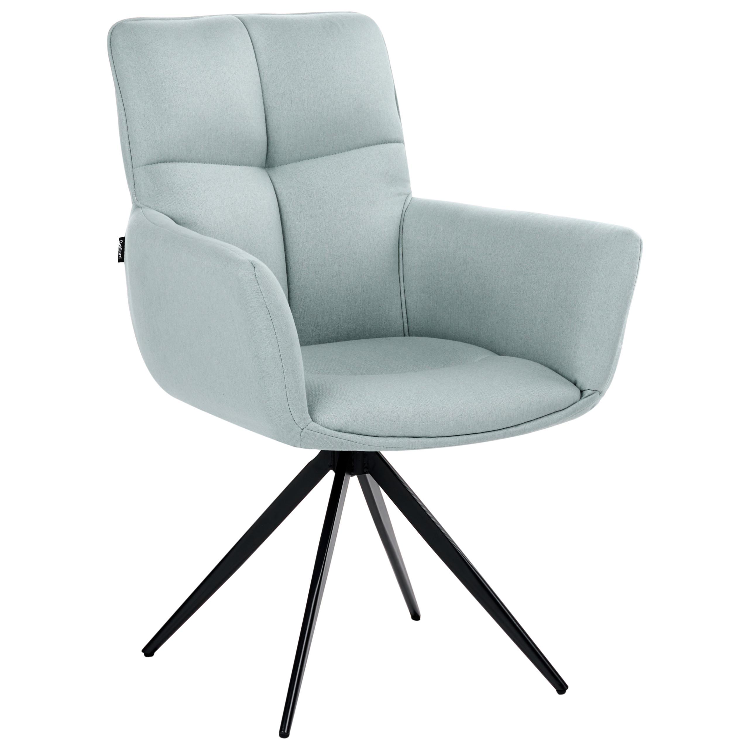 ESSZIMMERSTUHL drehbar Stoff Mintgrün Corbie - Mintgrün, Textil (62/89/67cm) - Beliani