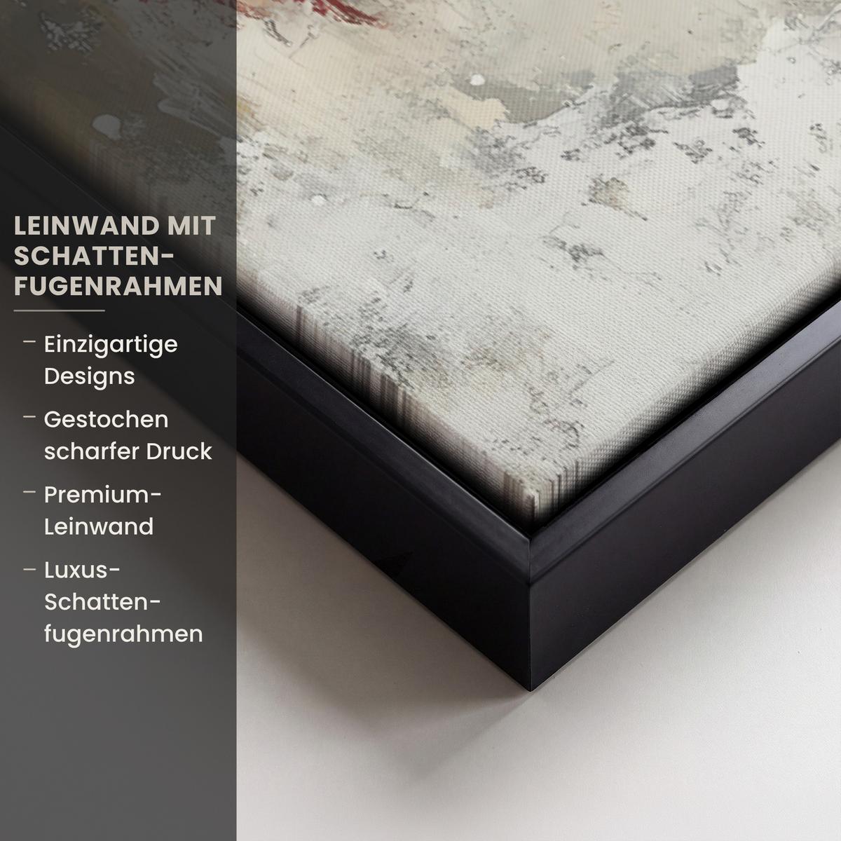 LEINWAND Bilder mit Rahmen - Schneemann - Winter - Schnee - Beige - 40x60 - Weiß, Textil (40/60cm) - MuchoWow