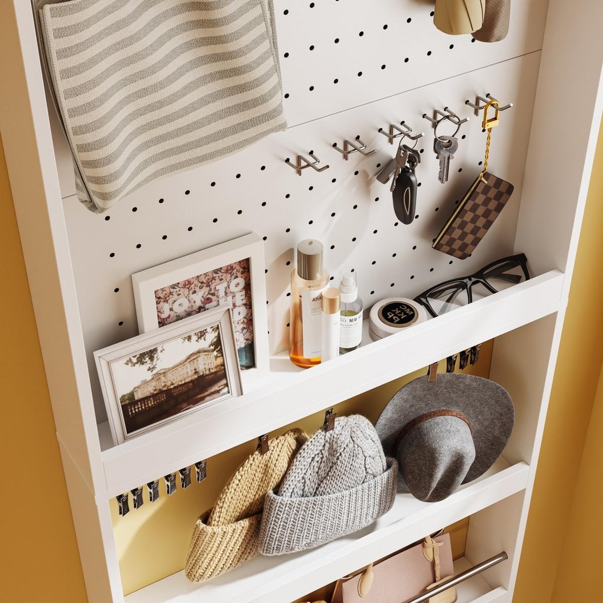 WANDGARDEROBE mit Schuhregal FHK39-W - Ahornfarben, Fell (70/190/12cm) - SoBuy