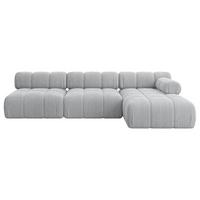 ECKSOFA modulares Sofa Razon-L2 - 285x160x70 cm Grau Cord - Grau, Holzwerkstoff/Textil (285/160cm) - ALTDECOR