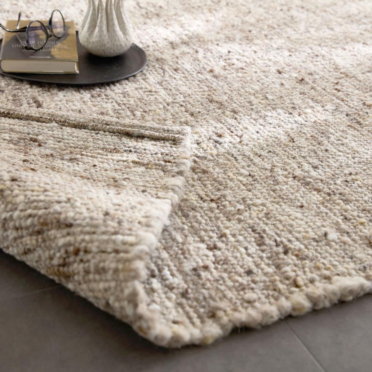 HANDWEBTEPPICH Anden 140x200 cm - Sandfarben, Textil (140/200cm) - Rug and Roll