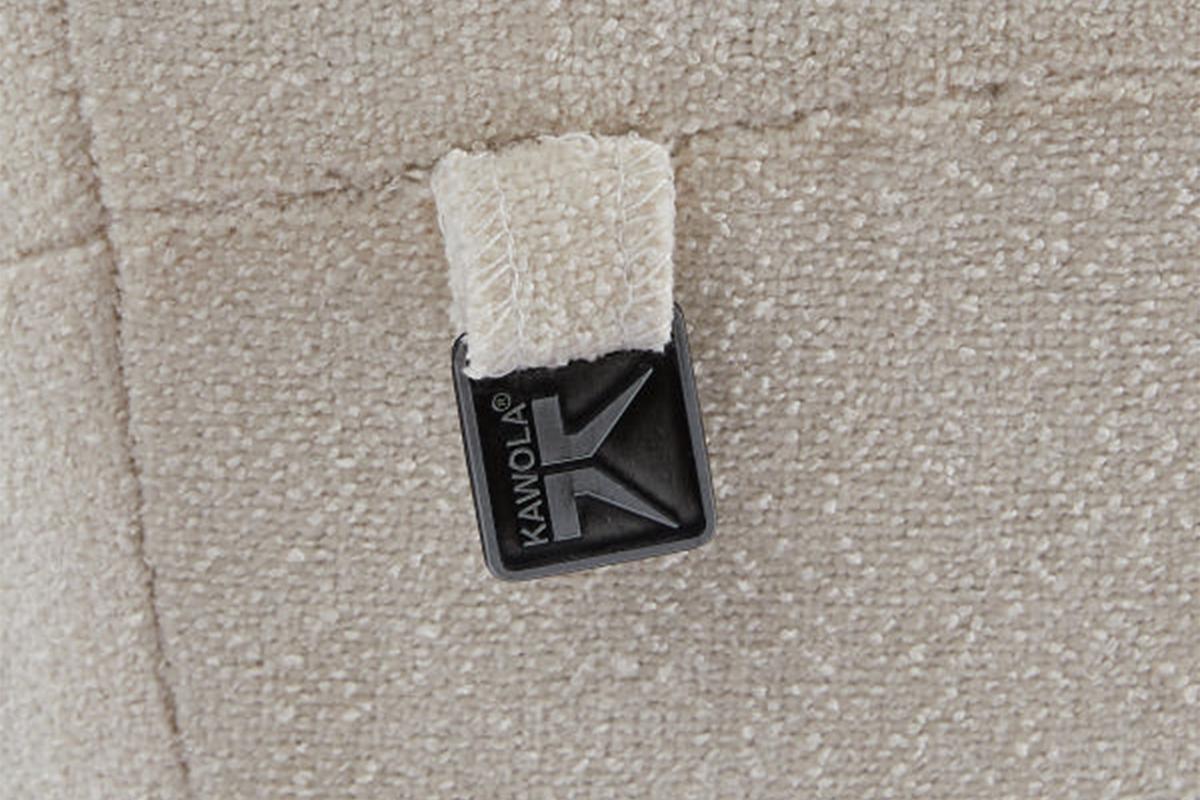 DESIGNSOFA GARBO Cremeweiß Webstoff - Creme/Schwarz, Textil/Metall (280/92/158cm) - KAWOLA