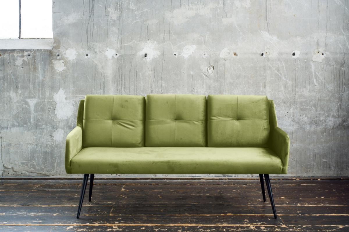 ESSZIMMERBANK PIRI Grün Velvet - Grün, Textil (180/84/64cm) - KAWOLA