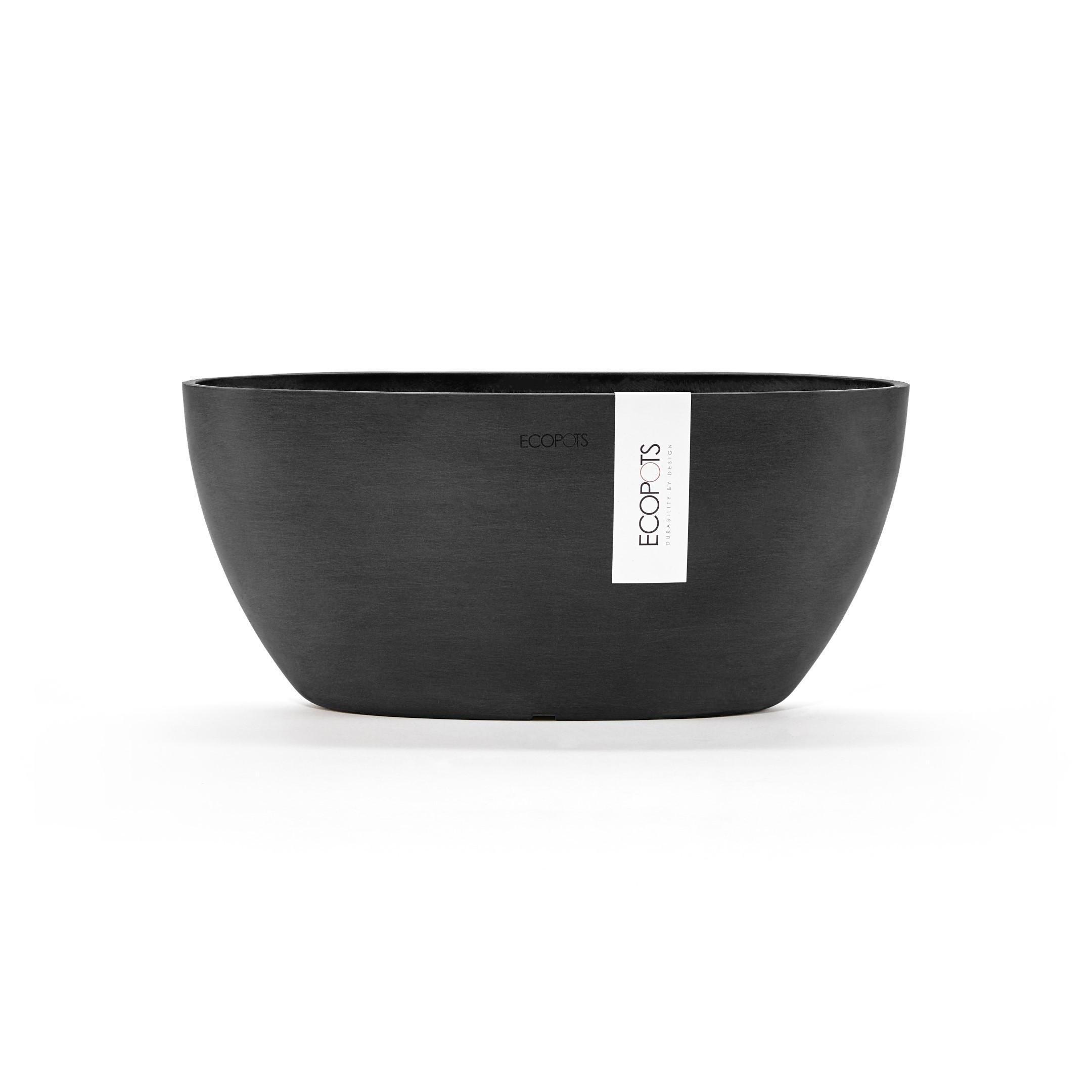 BLUMENTOPF Sofia 29,5/13,5 cm Dunkelgrau - Dunkelgrau, Kunststoff (29.5/13.5cm) - Ecopots