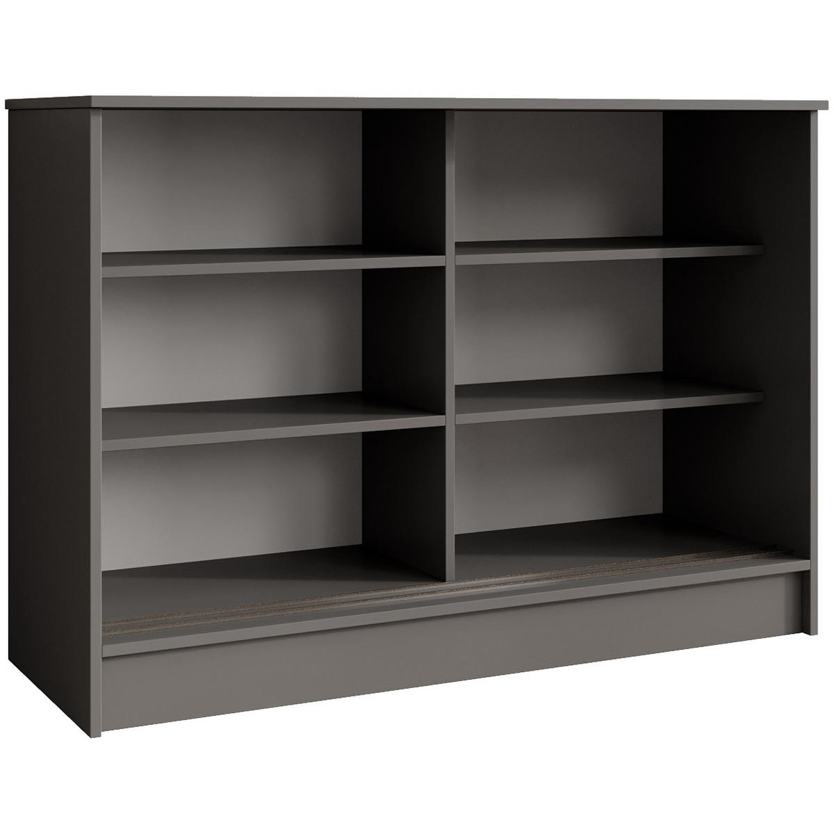 KOMMODE Mirela mit 2 Schiebetüren 100 cm, Graphit - Graphitfarben, Holzwerkstoff (101/85/43.5cm) - Beautysofa