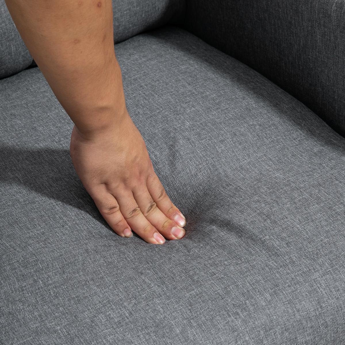 RELAXSESSEL, Fernsehsessel mit Liegefunktion, TV-Sessel mit Leinenoptik, Grau - Grau, Textil (67/98/87cm) - HOMCOM