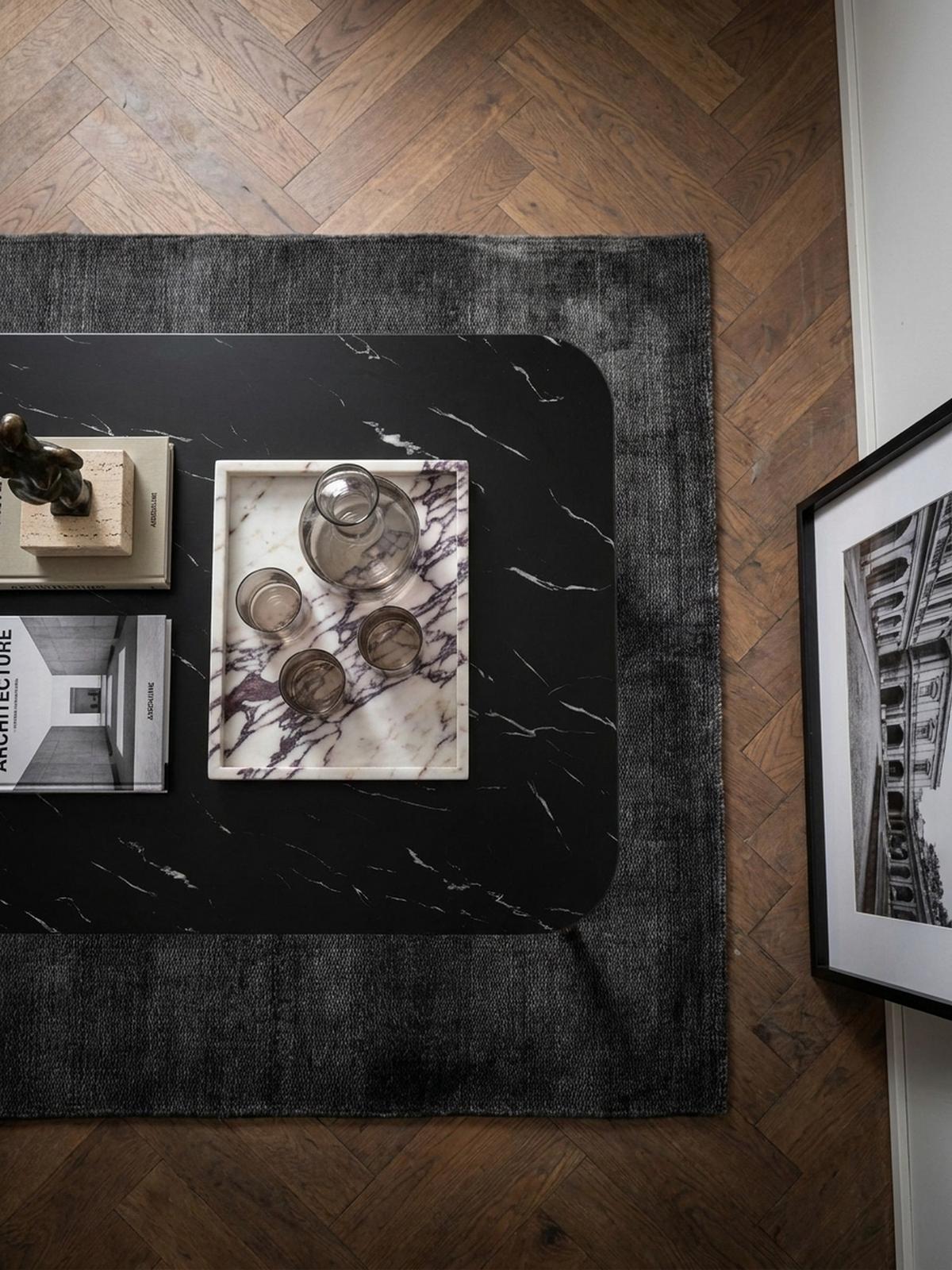 ESSTISCH Marmoroptik Metall Rechteckig Modern Klein, Schwarz 120x60x76 cm - Goldfarben/Schwarz, Holzwerkstoff/Metall (60/120/76cm) - KADIMA DESIGN