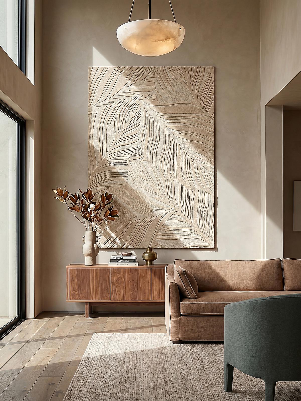 WOLLTEPPICH LEVEN, floral, Beige, 200 x 290 cm - Beige, Textil (290/200cm) - KADIMA DESIGN