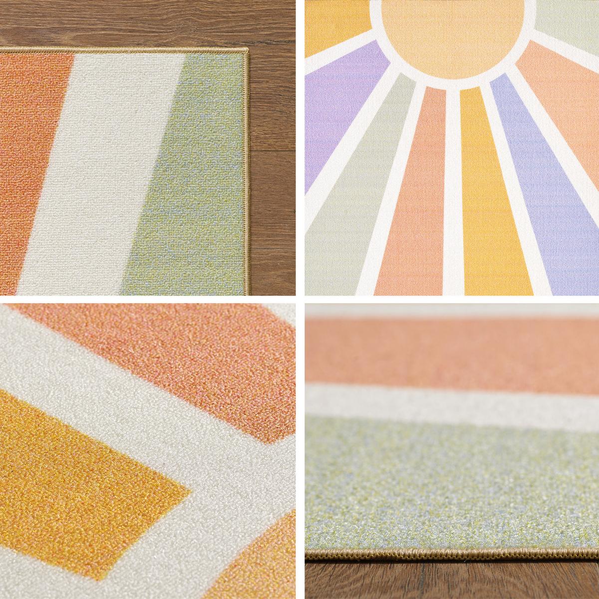 SPIELTEPPICH TRAUN in Bunt, mit Sonnenstrahlen-Motiv, 120 x 170 cm - Multicolor, Textil (170/120cm) - KADIMA DESIGN