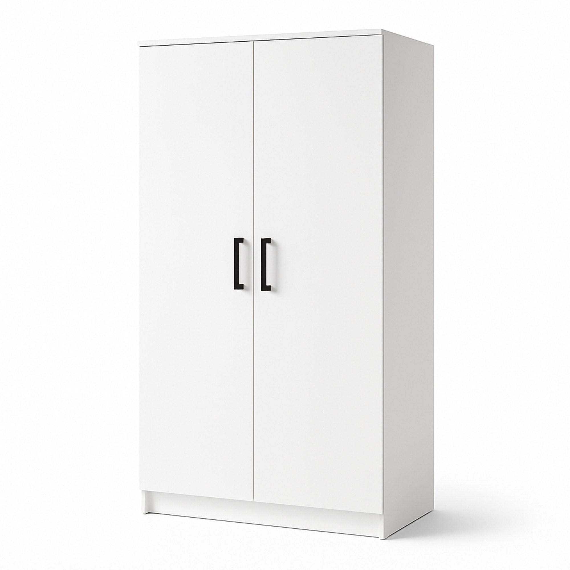 DREHTÜRENSCHRANK SILO 90/180/50 cm 2-türig Weiß - Weiß, Holzwerkstoff (90/180/50cm) - MASSENO