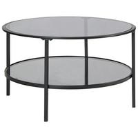 COUCHTISCH Sicherheitsglas Schwarz Tellaka - Schwarz, Glas (80/80/45cm) - Beliani