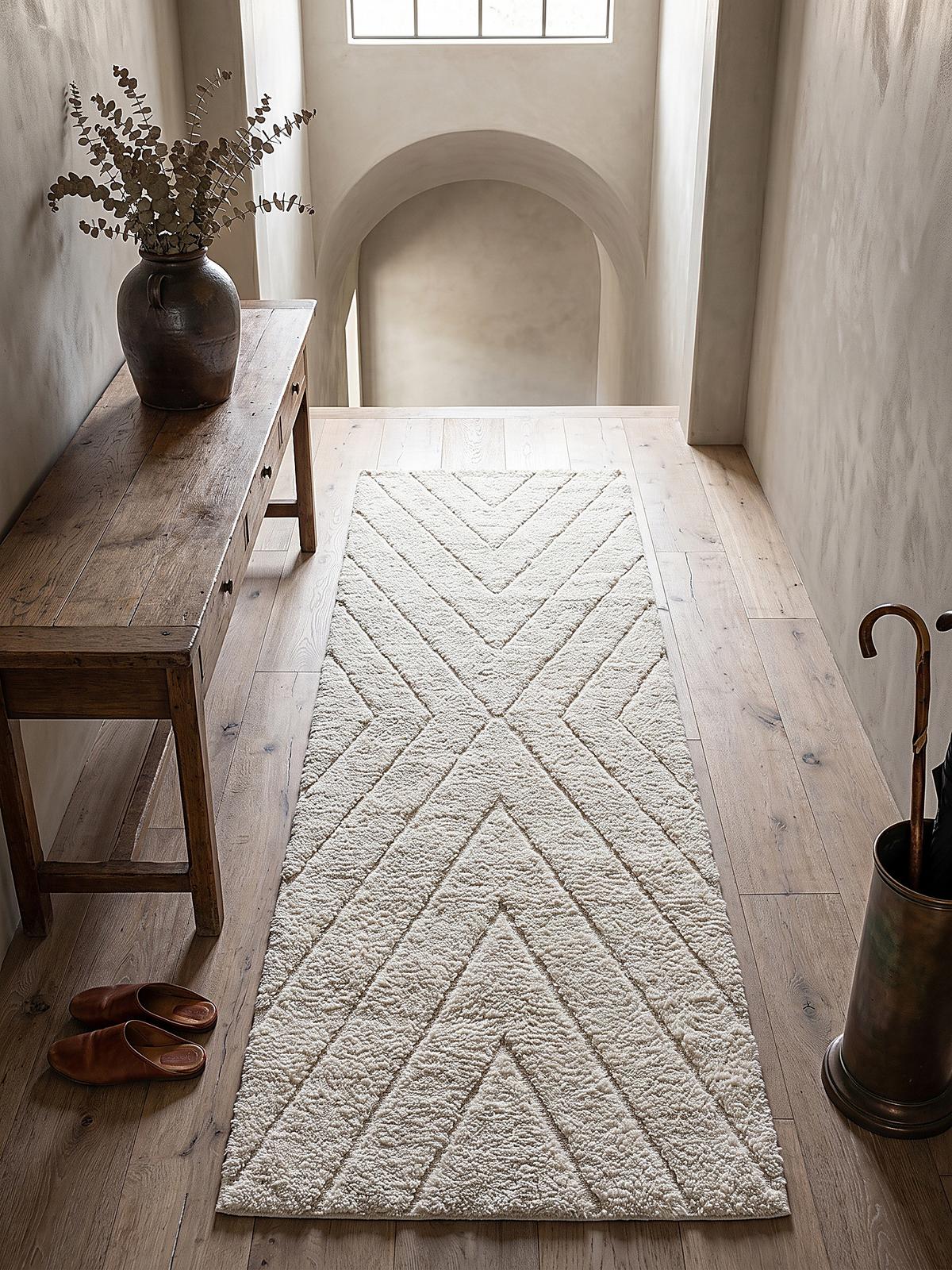 TEPPICHLÄUFER Berber ATRIO Polypropylen Creme 80 x 150 cm - Beige, Textil (80/150cm) - KADIMA DESIGN