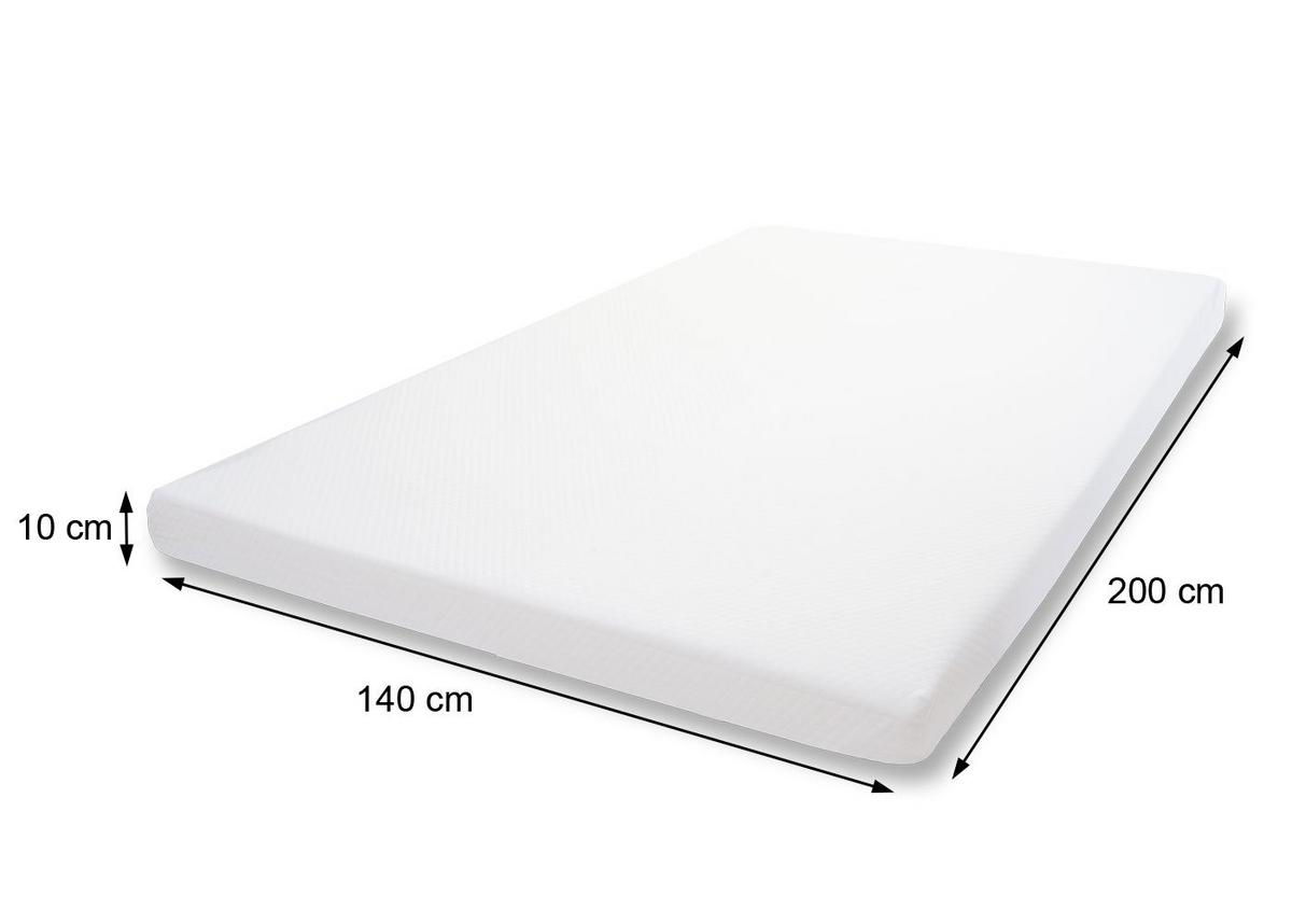 KALTSCHAUM-MATRATZENTOPPER 10CM Weiß - Weiß, Textil (200/140/10cm) - MCW