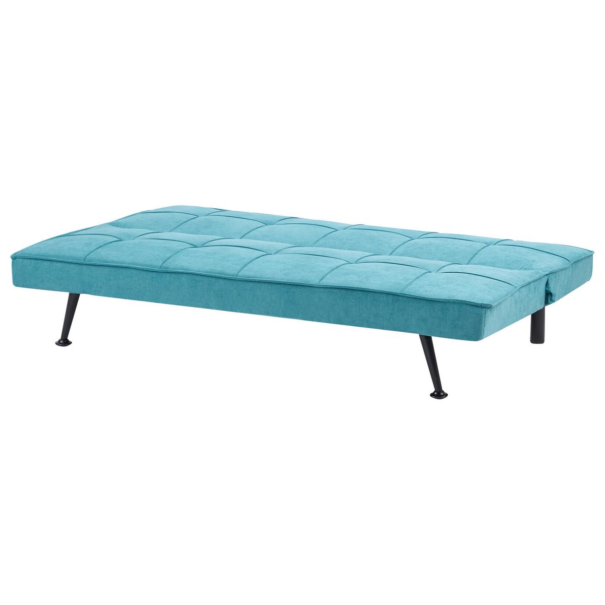 SCHLAFSOFA 168/105 cm Seeblau Hasle - Schwarz/Hellblau, Textil (168/75/88cm) - Beliani