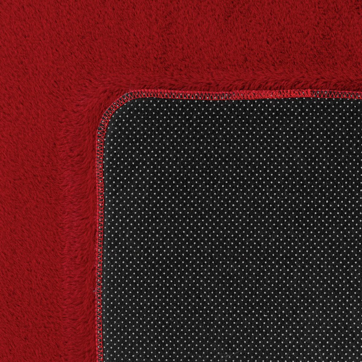 KURZFLORTEPPICH Waschbar ISAR, einfarbig, Rot, Ø 80 cm - Rot, Textil (80/80cm) - KADIMA DESIGN