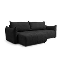 ECKSOFA Ontario Mit Schlaffunktion - Schwarz, Holzwerkstoff/Textil (154/260cm) - Fun Möbel