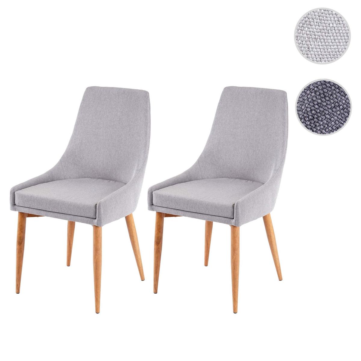 ESSZIMMERSTUHL Hellgrau 2er-Set - Hellgrau/Grau, Textil (50/89/60cm) - MCW