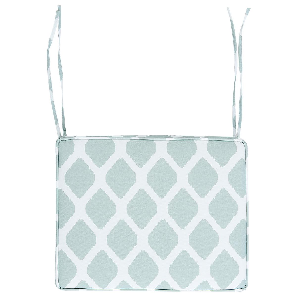 GARTENSTUHLKISSEN 6er-Set Mintgrün 39/31 cm Tolve - Weiß/Mintgrün, Textil (39/5/31cm) - Beliani