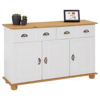 SIDEBOARD COLMAR weiß/braun - Weiß/Braun, Holz (116/74/35cm) - IDIMEX
