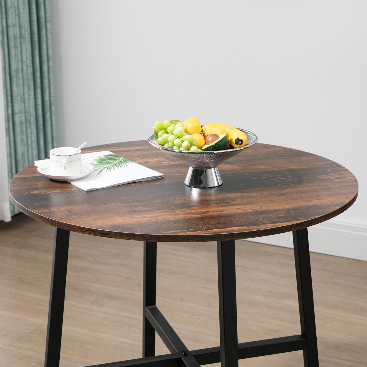 ESSZIMMERTISCH Esstisch Küchentisch für 4 Personen für Esszimmer, Küche, Braun - Braun, Kunststoff (80/80/76cm) - HOMCOM