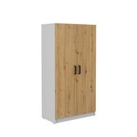 DREHTÜRENSCHRANK MALTESA 79,9/153,6/43,6cm 2-türig Eiche Artisan - Eiche Artisan/Grau, Holzwerkstoff (79.9/153.6/43.6cm) - MASSENO