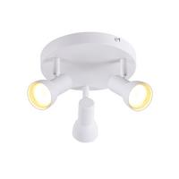 DECKENSTRAHLER Feuerfänger 3-flammig 19/19/13.5cm - Weiß, Metall (19/19/13.5cm) - Nettlife