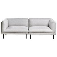 3-SITZER-SOFA Stoff Hellgrau Vorgod - Hellgrau, Textil (221/76/84cm) - Beliani