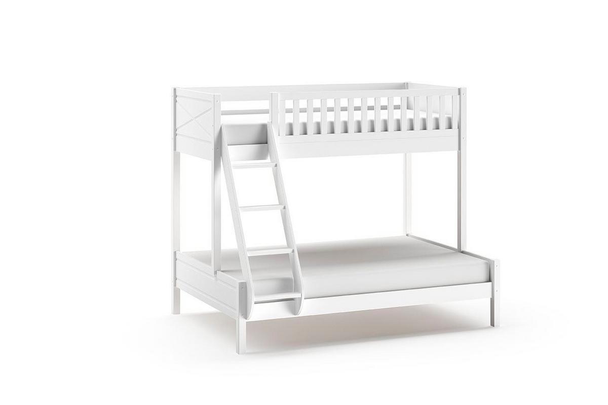 ETAGENBETT Karyl 208x175x158 aus Massivholz in Weiß - Weiß, Holz (90/200cm) - 58aufmkessel