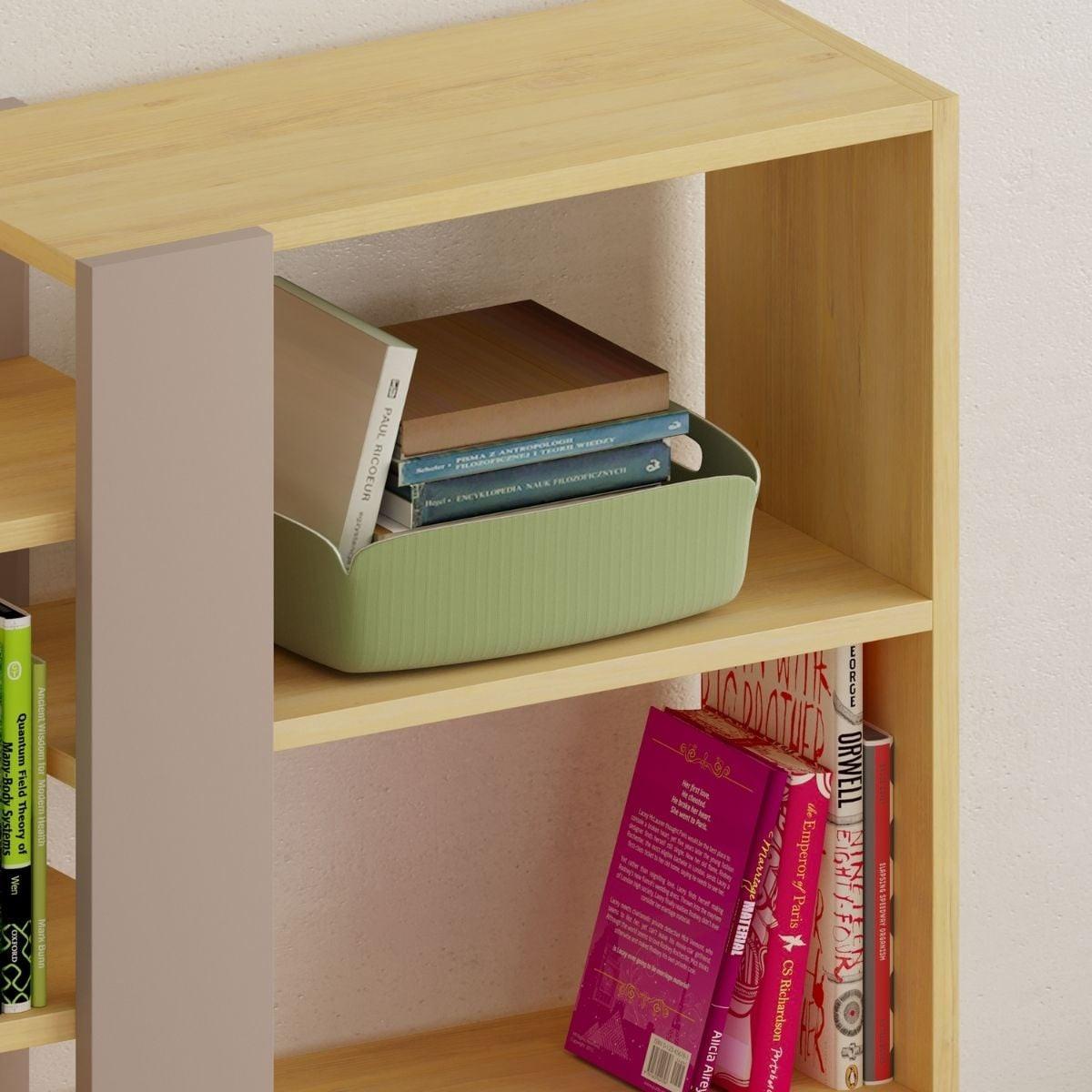 BÜCHERREGAL 5 Ebenen L80 x H152 cm - Axel - Eichefarben, Holzwerkstoff (29.5/152/31cm) - Calicosy