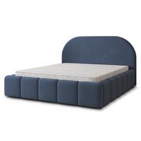 POLSTERBETT FLUSSO 180x200 cm mit Bettkästen - Blau - Blau, Holz (180/200cm) - MASSENO