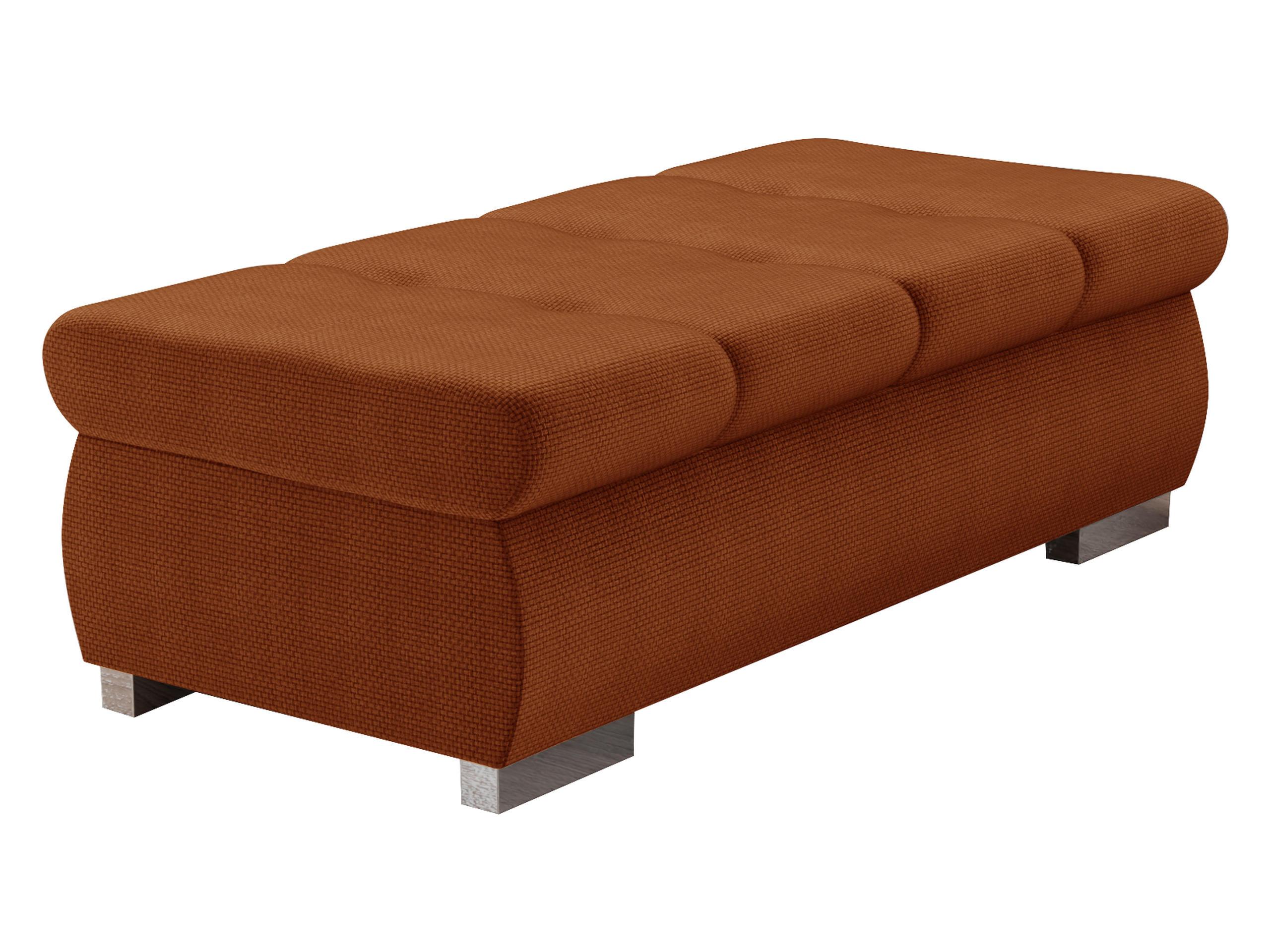POLSTERHOCKER Orkan Groß - Silberfarben/Braun, Holz/Textil (120/39/60cm) - MIRJAN24