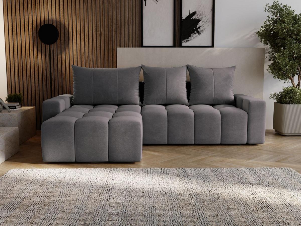 ECKSOFA Bresso Grau - Grau, Holz/Textil (255/168cm) - Graingold