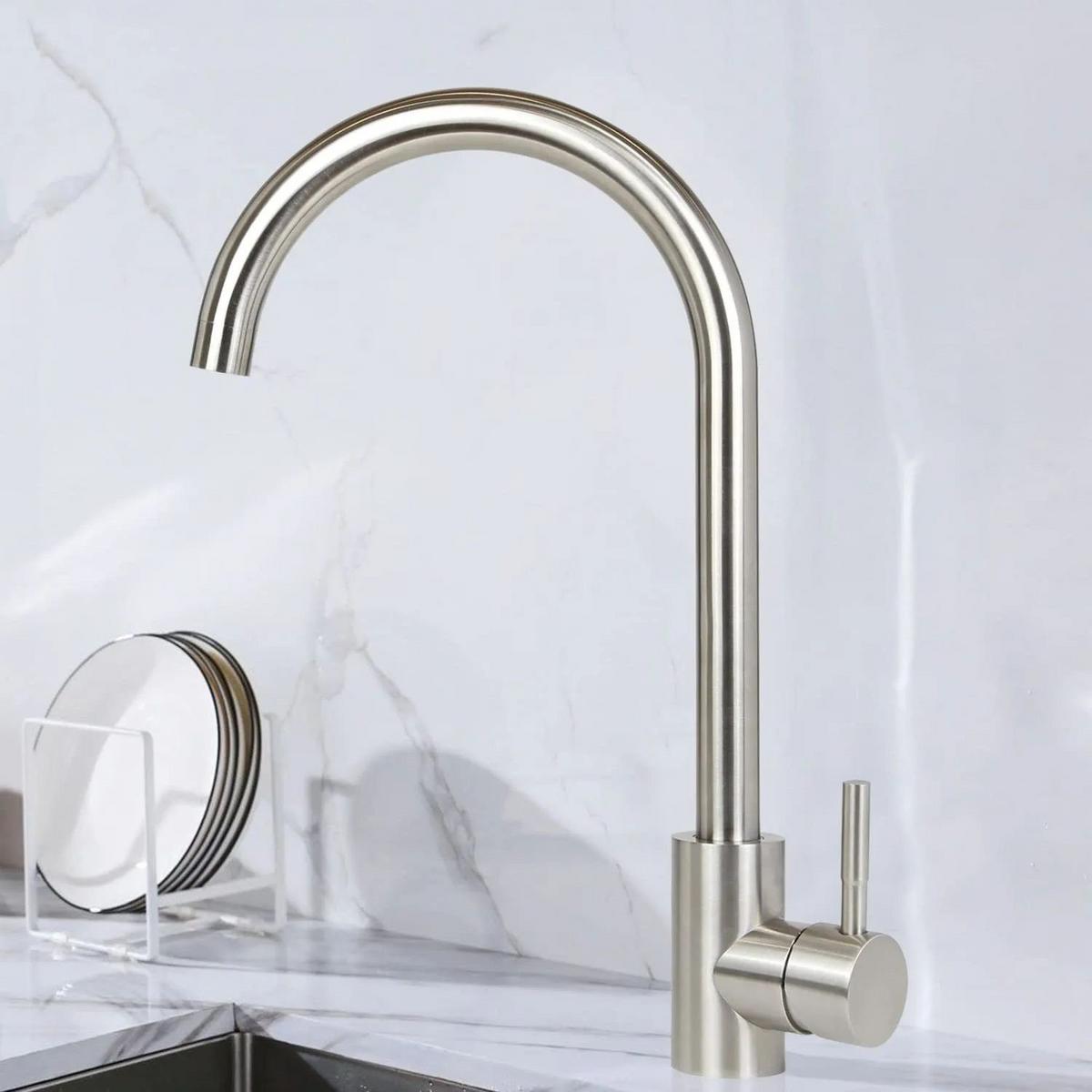 KÜCHENARMATUR SUSANNE 19/6/33 cm - Silberfarben, Metall (6/33/19cm) - Nettlife