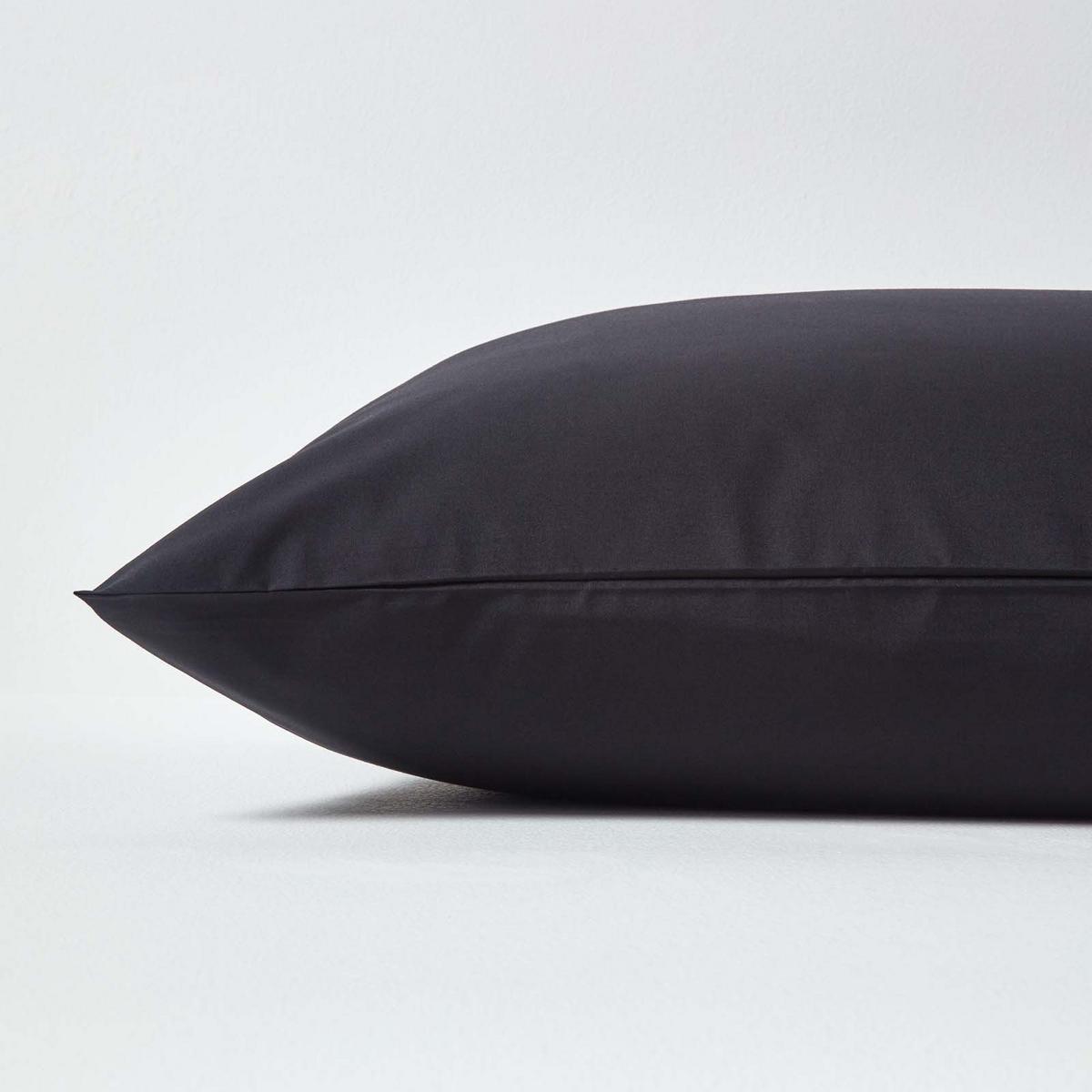 KISSENBEZUG Perkal, Ägyptische Baumwolle, Fadendichte 200 - Schwarz, Textil (48/74cm) - Homescapes