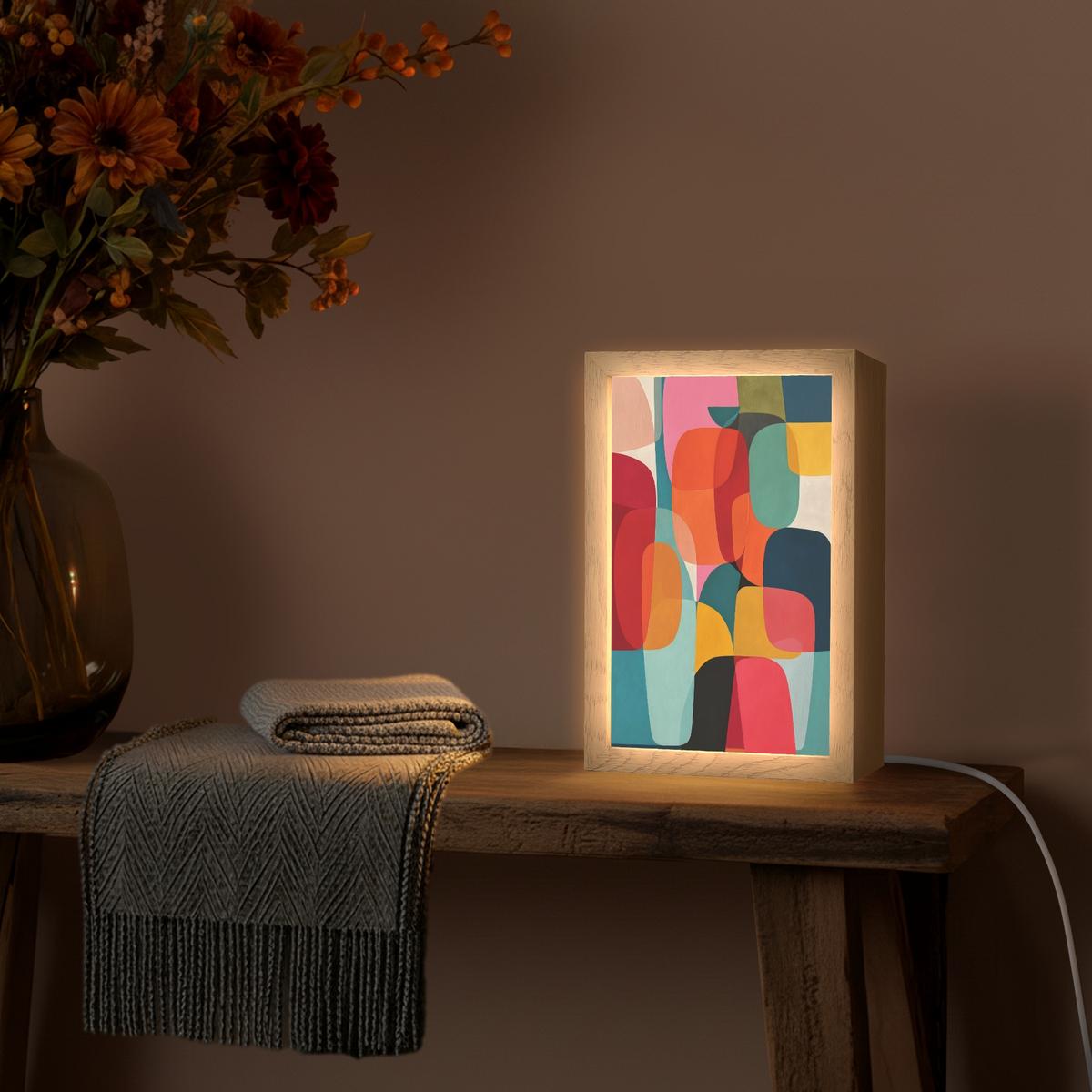 WANDLEUCHTE Formen - Bunt - Abstrakt - Flugzeuge 20x30 cm - Multicolor, Holzwerkstoff (20/30/8cm) - OnlyWow