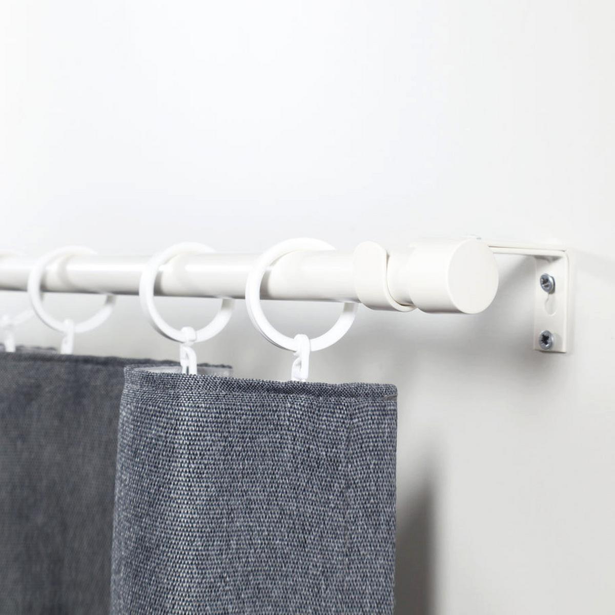 GARDINENSTANGE ausziehbar 120-210cm 1-Lauf Flexa - Weiß, Metall (120cm) - Deco-Raum