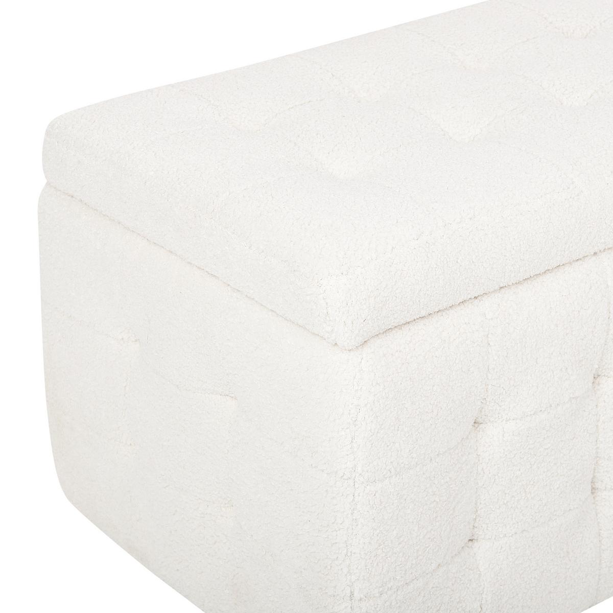 TRUHENBANK Michigan 42/72/40 cm - Creme, Textil (72/40/42cm) - Beliani