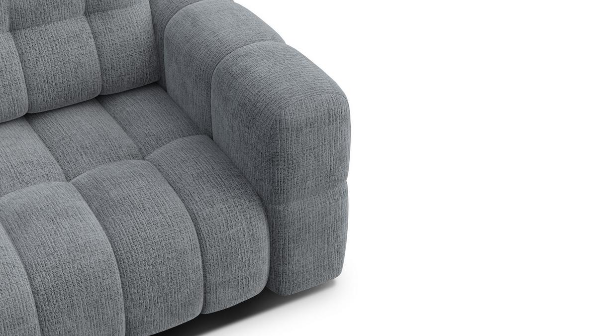 SOFA CLOUDI 2-Sitzer, dunkelgrau - Dunkelgrau/Schwarz, Holz/Textil (181/89/104cm) - Wozimo
