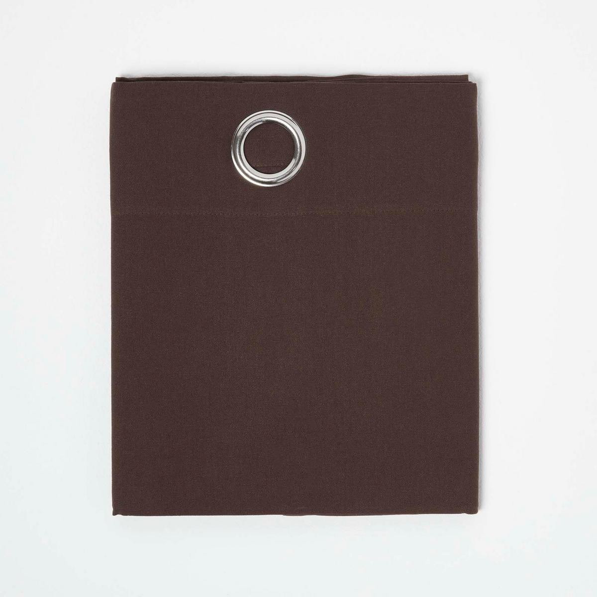 ÖSENVORHANG blickdicht 2er-Set, 137/228 cm - Braun, Textil (137/228cm) - Homescapes