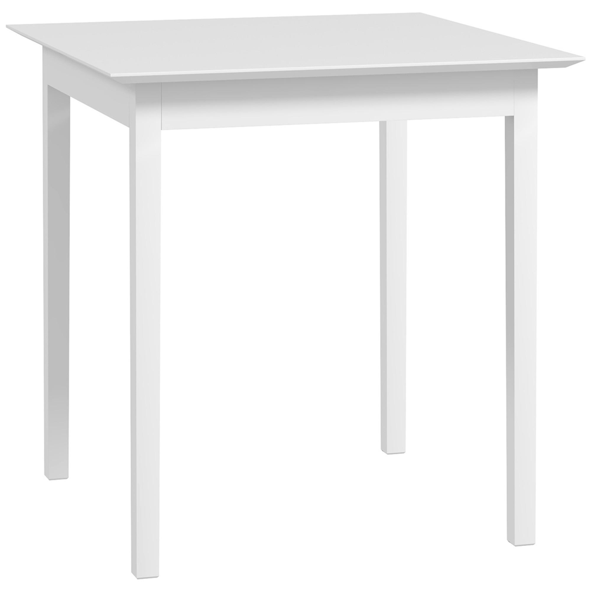 ESSTISCH Küchentisch Quadratischer Esszimmertisch für 2 Personen Holz Weiß - Weiß, Holz (75/75/76cm) - HOMCOM