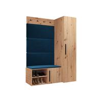 GARDEROBEN-SET Medi II - Blau/Schwarz, Holzwerkstoff/Kunststoff (40/191/50cm) - MIRJAN24