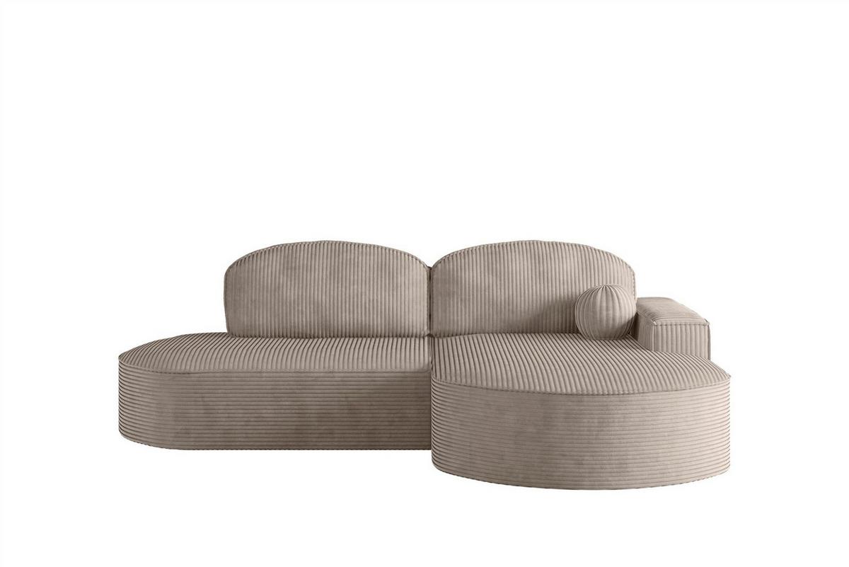 ECKSOFA Girona Mit Schlaffunktion - Braun, Holzwerkstoff/Textil (278/179cm) - Fun Möbel