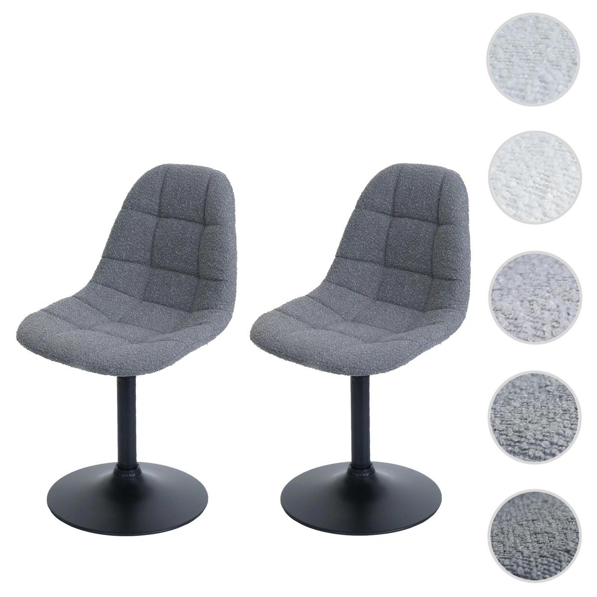 ESSZIMMERSTUHL Grau 2er-Set - Dunkelgrau/Grau, Textil (47/83/43cm) - MCW